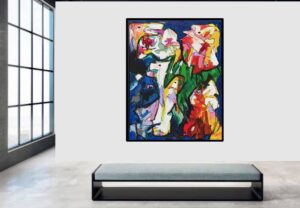 Alt er i spil. 100x130 cm