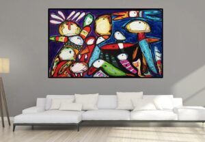 At elske og blive elsket, er som at mærke solen fra begge sider. 160 x 100 cm