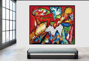 Et smukt hjerte for livet. 140 x 120 cm
