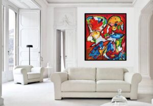 Har bygget mig et sandslot. 120 x 140 cm