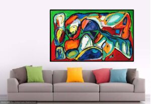 Der en bagkant. 160 x 100 cm.