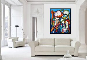 Et pejlemærke. 80 x 100 cm
