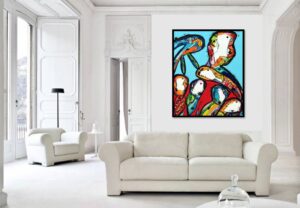 Hvis man vil kontrollere verden, må man forvente at miste sin frihed. 80 x 100 cm