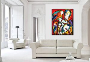 Mit spejlbillede. 80 x 100 cm.