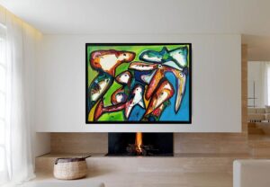 x solgt - Når man mærker hvert sekund. 120 x 90 cm.